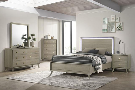 Rainier Bed Gray - LATIN HOME FURNITURE - (POMONA,CA)