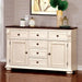 SABRINA Off White/Cherry Counter Ht. Table, Cherry & White - LATIN HOME FURNITURE - (POMONA,CA)