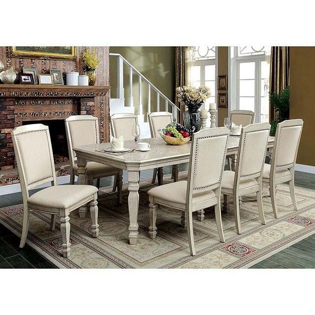 HOLCROFT Antique White/Ivory Side Chair (2/CTN) - LATIN HOME FURNITURE - (POMONA,CA)