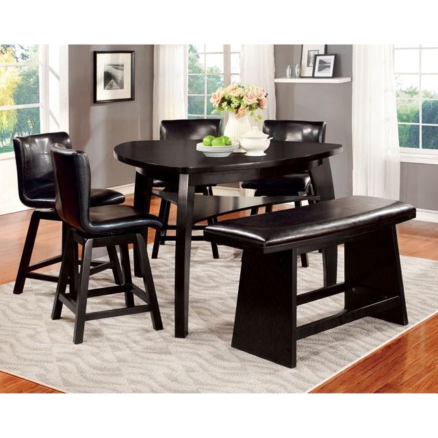 HURLEY Black Counter Ht. Table - LATIN HOME FURNITURE - (POMONA,CA)