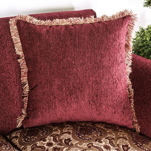 TABITHA Wine Love Seat, Wine - LATIN HOME FURNITURE - (POMONA,CA)