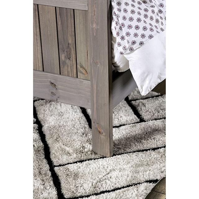 Rockwall Full, Queen, & Twin Bed White, Gray, & White - LATIN HOME FURNITURE - (POMONA,CA)