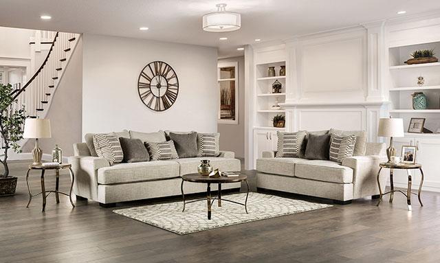 HOLBORN Sofa, Beige - LATIN HOME FURNITURE - (POMONA,CA)