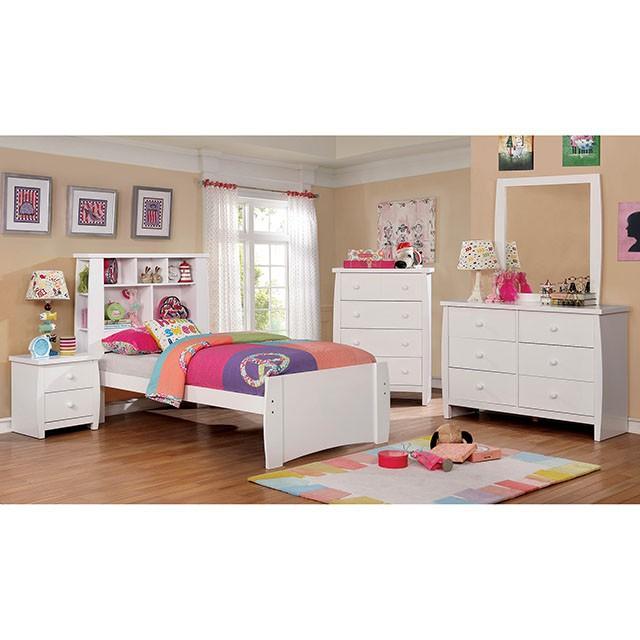 Marlee White Night Stand - LATIN HOME FURNITURE - (POMONA,CA)
