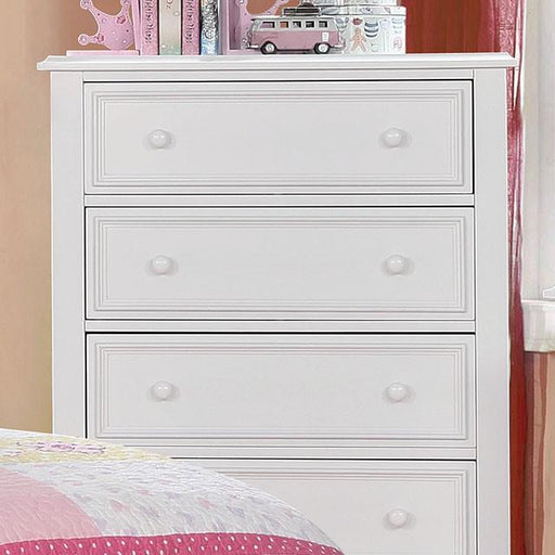 OLIVIA White Chest - LATIN HOME FURNITURE - (POMONA,CA)