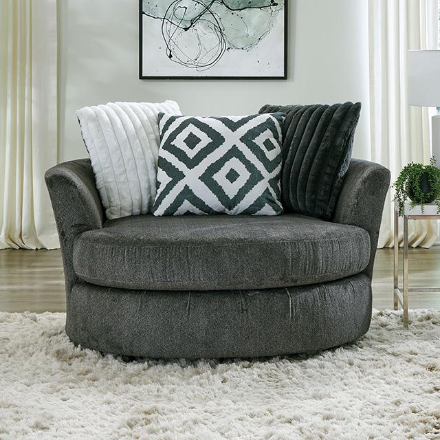 Loughlin Swivel Chair - LATIN HOME FURNITURE - (POMONA,CA)