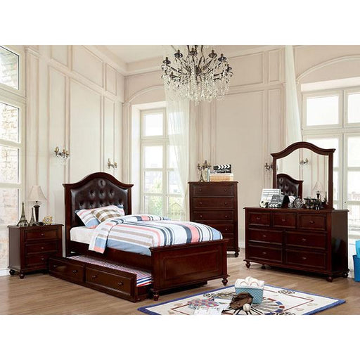 OLIVIA Night Stand, Dark Walnut - LATIN HOME FURNITURE - (POMONA,CA)