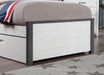 PRIAM Full & Twin Bed, White/Gray, Pink, Chrome, & Yellow - LATIN HOME FURNITURE - (POMONA,CA)