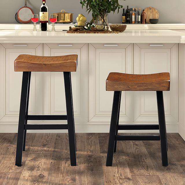 Biasca 29" Stool (2/CTN) White, Brown, & Black - LATIN HOME FURNITURE - (POMONA,CA)
