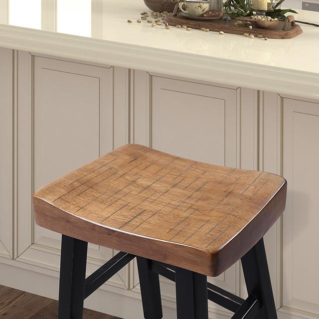 Biasca 29" Stool (2/CTN) White, Brown, & Black - LATIN HOME FURNITURE - (POMONA,CA)