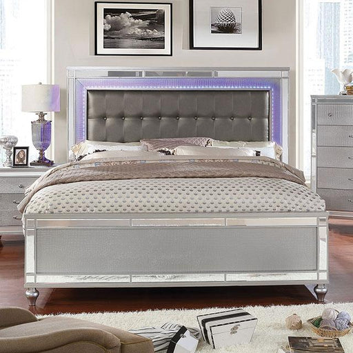 Brachium Queen Bedroom Set Silver - LATIN HOME FURNITURE - (POMONA,CA)