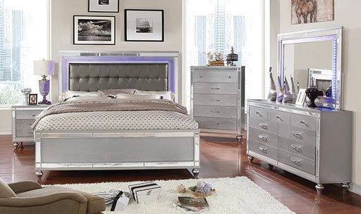 Brachium Queen Bedroom Set Silver - LATIN HOME FURNITURE - (POMONA,CA)