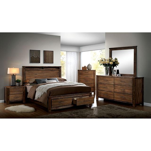 ELKTON Oak Night Stand - LATIN HOME FURNITURE - (POMONA,CA)