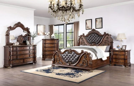 Esparanza Bed Cherry & White - LATIN HOME FURNITURE - (POMONA,CA)
