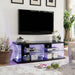 Ernst Black/Clear 60" TV Stand - LATIN HOME FURNITURE - (POMONA,CA)