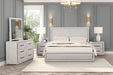 Crowthorne E.King & Queen Bed Grey & White - LATIN HOME FURNITURE - (POMONA,CA)
