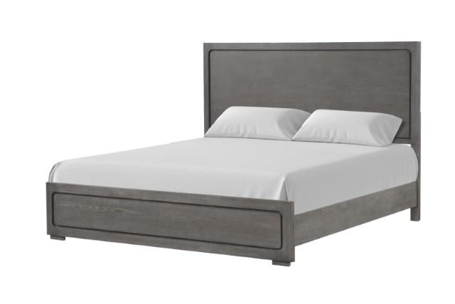 Crowthorne E.King & Queen Bed Grey & White - LATIN HOME FURNITURE - (POMONA,CA)