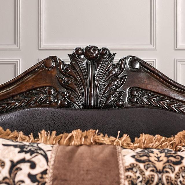 JAMAEL Brown/Espresso Love Seat - LATIN HOME FURNITURE - (POMONA,CA)