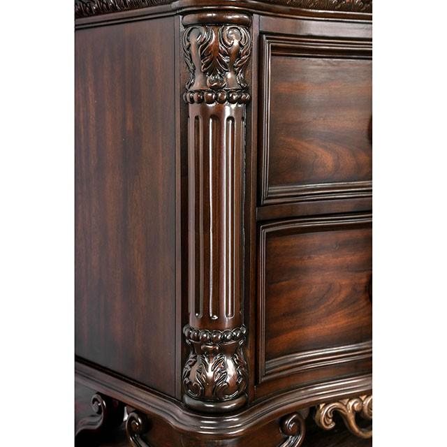 Menodora Brown Cherry Night Stand - LATIN HOME FURNITURE - (POMONA,CA)