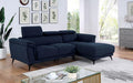 NAPANEE Sectional, Navy - LATIN HOME FURNITURE - (POMONA,CA)
