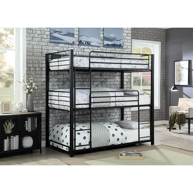 Olga I Antique Black Full/Full Bunk Bed - LATIN HOME FURNITURE - (POMONA,CA)