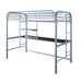 Opal Iii Black & Silver Twin Loft Bed - LATIN HOME FURNITURE - (POMONA,CA)