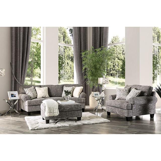 Pierpont Gray Ottoman - LATIN HOME FURNITURE - (POMONA,CA)