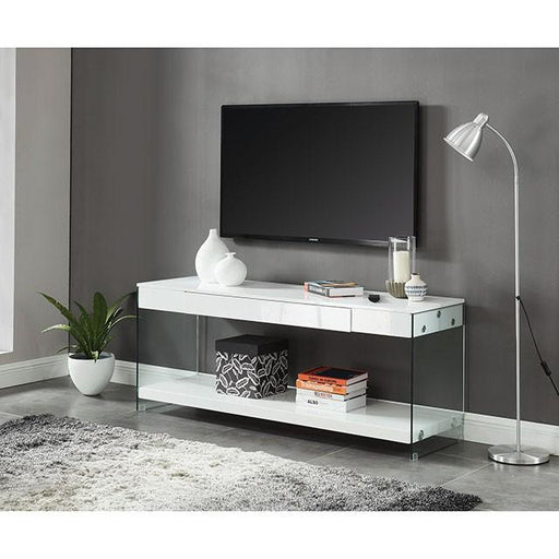 Sabugal White 70" TV Stand - LATIN HOME FURNITURE - (POMONA,CA)