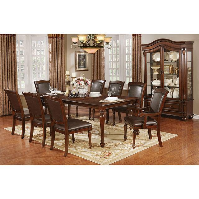 Sylvana Brown Cherry/Espresso Arm Chair (2/CTN) - LATIN HOME FURNITURE - (POMONA,CA)