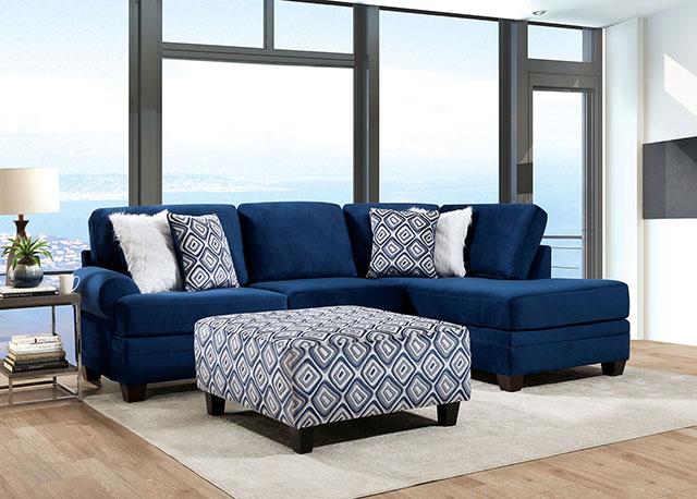 WALDPORT Swivel Chair, Navy - LATIN HOME FURNITURE - (POMONA,CA)