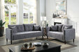 LYNDA Loveseat w/ Pillows, Dark Gray - LATIN HOME FURNITURE - (POMONA,CA)