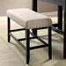 SANIA II Antique Black/Beige Counter Ht. Bench - LATIN HOME FURNITURE - (POMONA,CA)