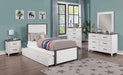 PRIAM Night Stand, White/Gray - LATIN HOME FURNITURE - (POMONA,CA)
