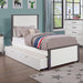 PRIAM Full & Twin Bed, White/Gray, Pink, Chrome, & Yellow - LATIN HOME FURNITURE - (POMONA,CA)