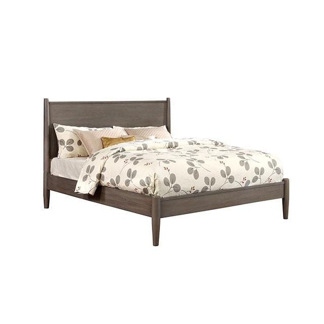 LENNART I Gray & Oak Full Twin Bed - LATIN HOME FURNITURE - (POMONA,CA)