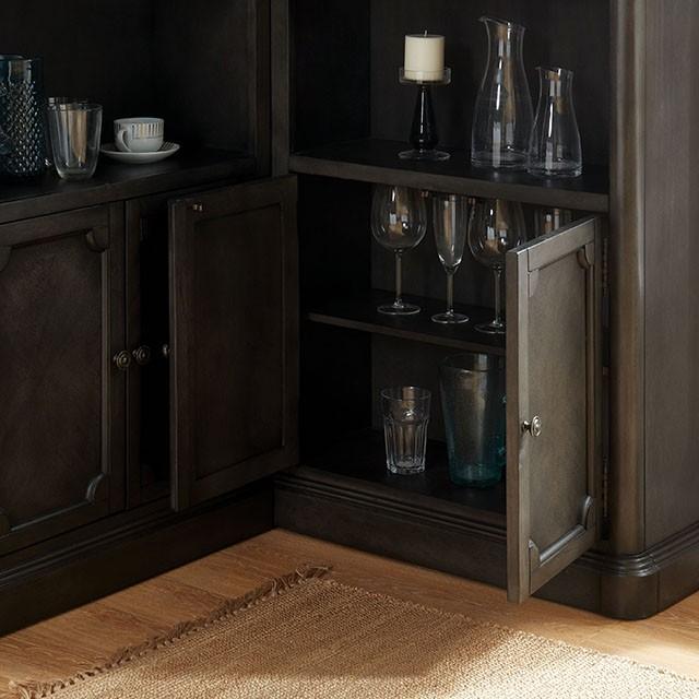 Voltaire Gray Curio Cabinet