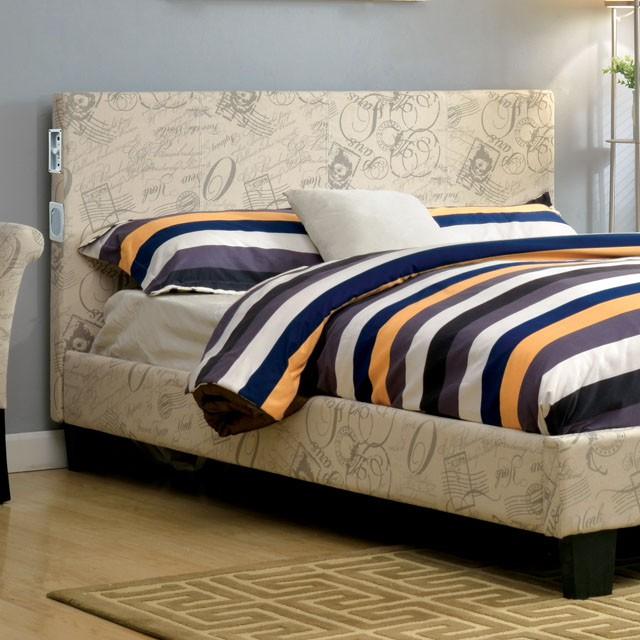 Evans E.King & Cal.King Bed Espressso, White, & Camel - LATIN HOME FURNITURE - (POMONA,CA)