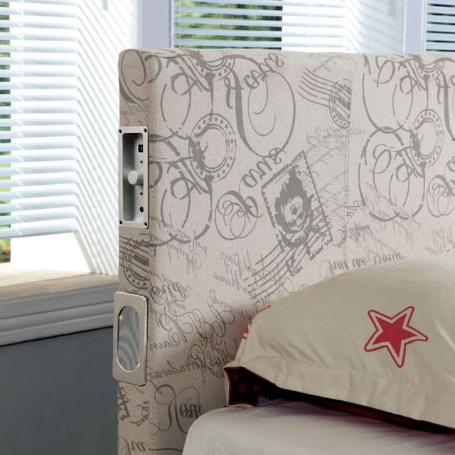 Evans E.King & Cal.King Bed Espressso, White, & Camel - LATIN HOME FURNITURE - (POMONA,CA)