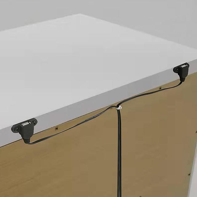 EMMELINE Night Stand w/ USB, White - LATIN HOME FURNITURE - (POMONA,CA)