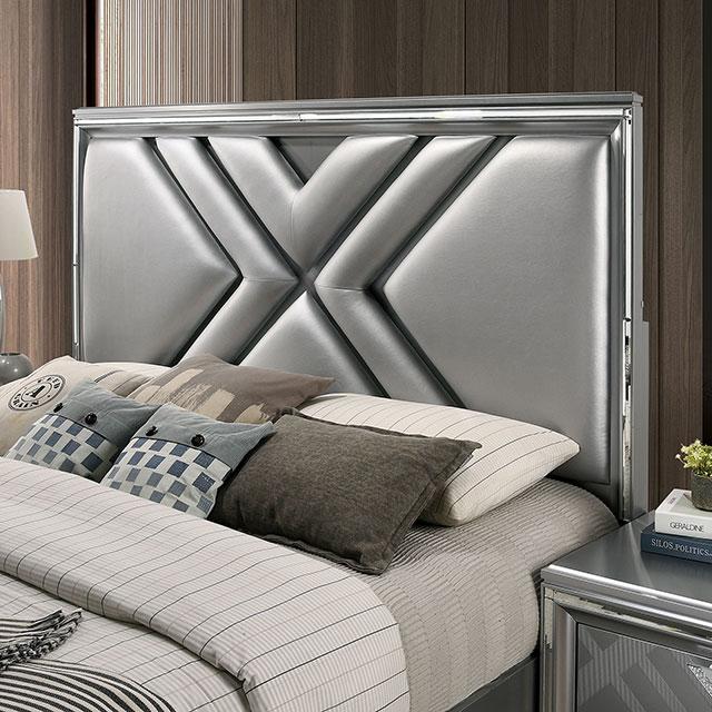 Emmeline 4 & 5 Piece Queen Bedroom Set Gray & White - LATIN HOME FURNITURE - (POMONA,CA)