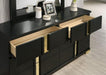 Lillestrom E.King, Queen, Full, & Full Bed Black & White - LATIN HOME FURNITURE - (POMONA,CA)