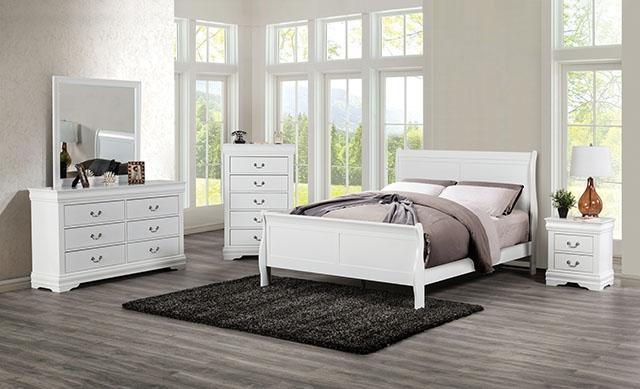 Louis Philippe Dresser White - LATIN HOME FURNITURE - (POMONA,CA)
