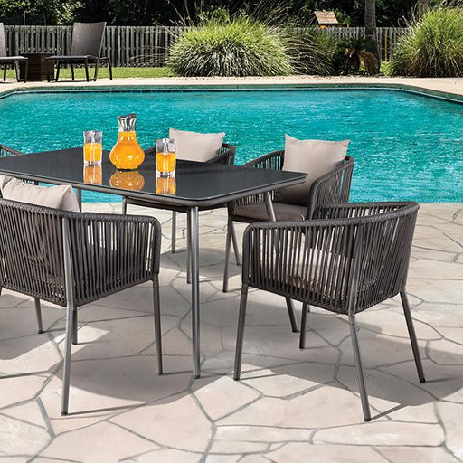 Tushari 8 Pc. Outdoor Dining Set - LATIN HOME FURNITURE - (POMONA,CA)