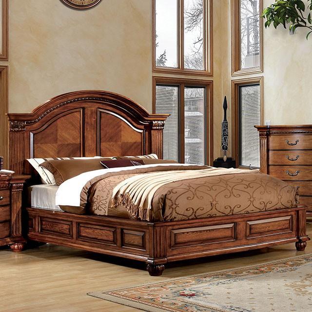Bellagrand Bed Oak, Silver & Black - LATIN HOME FURNITURE - (POMONA,CA)