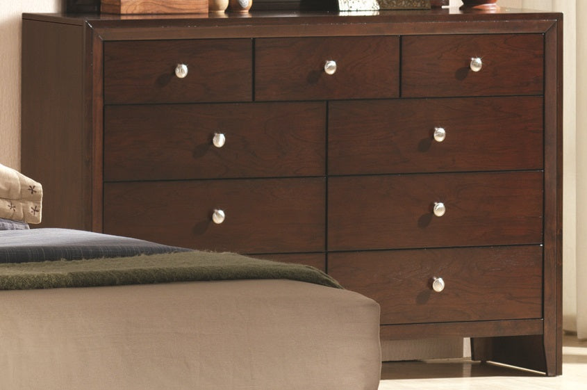 Crown Mark Furniture Evan Dresser in Warm Brown