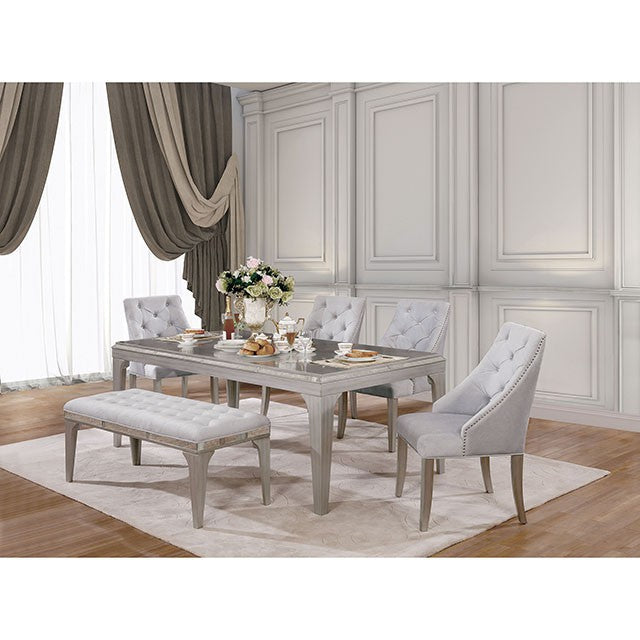 Diocles Dining Table Set with Bench - LATIN HOME FURNITURE - (POMONA,CA)