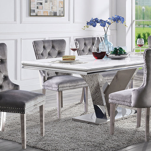 Valdevers 7 Pc Dining Table Set - LATIN HOME FURNITURE - (POMONA,CA)