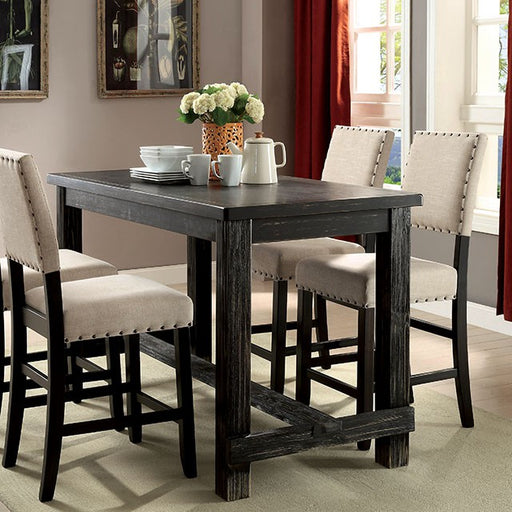 Sania 4 Pc Counter Ht Table Set with Bench - LATIN HOME FURNITURE - (POMONA,CA)