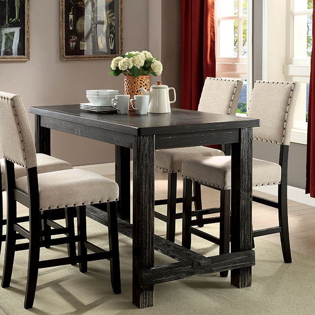 Sania 4 Pc Counter Ht Table Set with Bench - LATIN HOME FURNITURE - (POMONA,CA)
