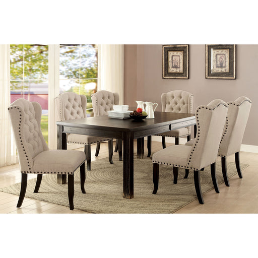 Sania 7 Pc Dining Table Set Rustic - LATIN HOME FURNITURE - (POMONA,CA)